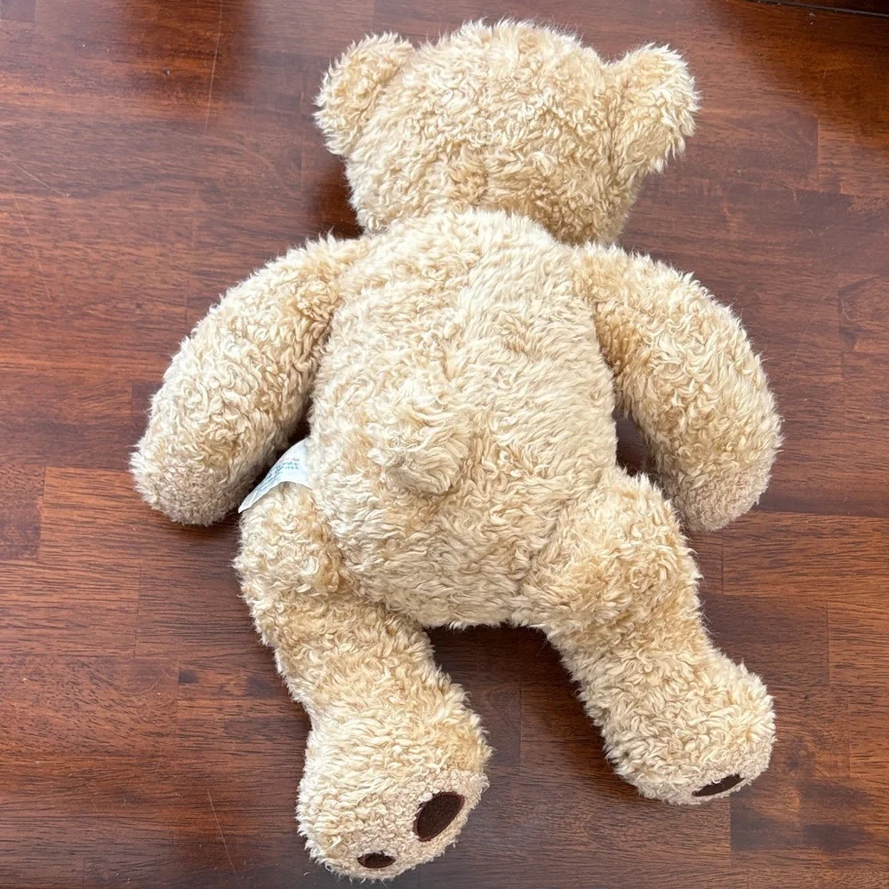 Build A Bear Classic Curly Teddy Bear Tan Plush 16” Stuffed with Sound Box